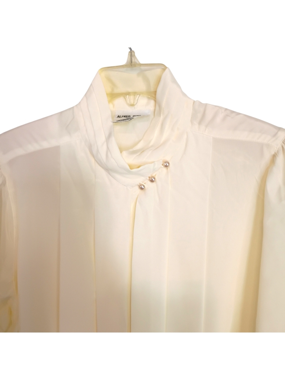 Alfred Dunner - Vintage Cream Short-Sleeve High-Collar Shirt Size 16 - Picture 2 of 5